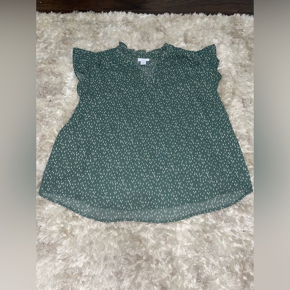 Petite XXL Green Dress Shirt - Picture 6 of 8